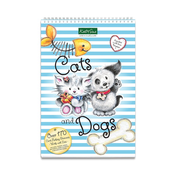 Katy Sue 'Cats and Dogs' Paper Craft Pad & Card Making Kit (Not Die-Cut)