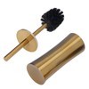 Toilet Brush Set Stainless Steel Gloden Space Saving Soft Durable