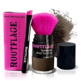 Rootflage Root Touch Up Powder Basic Brown Hair Powder - Instant Temporary Root Touch Up Powder, Root Powder, Hair Touch Up Powder for Roots, Hairline Filler, Hair Cover Up Root Concealer Powder