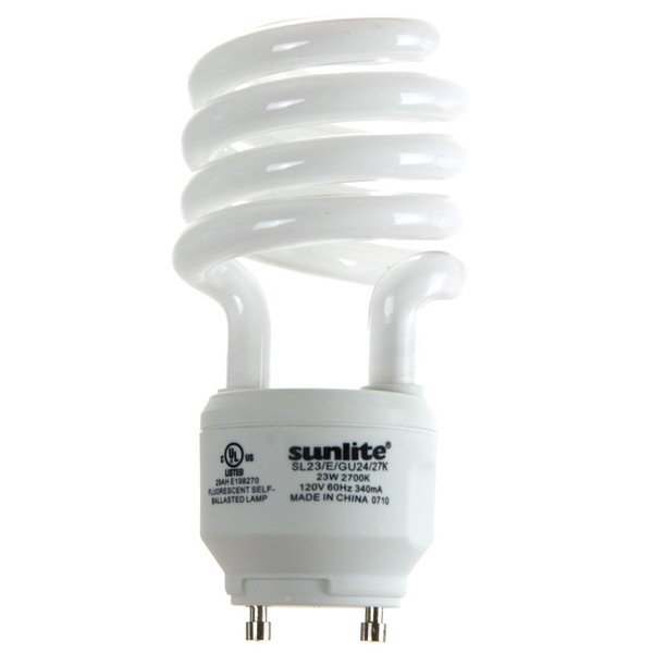 Sunlite SL26/E/GU24/50K 26 Watt Spiral Energy Star Certified Light Bulb GU24 Base Super White