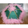 New Orleans Pink and Green Sorority Second Line Umbrella- Dark