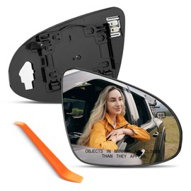 Passenger Side Mirror Replacement for Toyota Camry 2012 2013 2014 2015 2016 2017, Avalon Hybrid 2013-2018, Right Side View Mirror Glass with Backing Plate, Power Heated