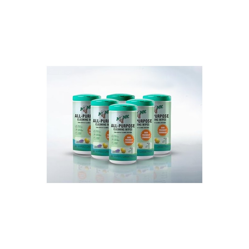Monk All Purpose Cleaning Wipes, Fresh Scent, Multi-Surface, Skin Friendly,