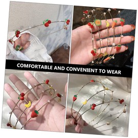 VICASKY Attractive Cherry Hair Hoops for Elegant Headwear for Weddings Parties Photography Durable Hair Accessories Non Fading Design for Special Occasions