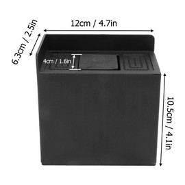 Asixxsix Bed Risers, 4 PCS 4 Inch L Shaped Anti Vibration Pads, Heavy Duty Furniture Risers, Rectangular Non Slip Foot Pads for Furniture, Chair, Sofa, Table, Bed, Loading 2200 lbs, Black