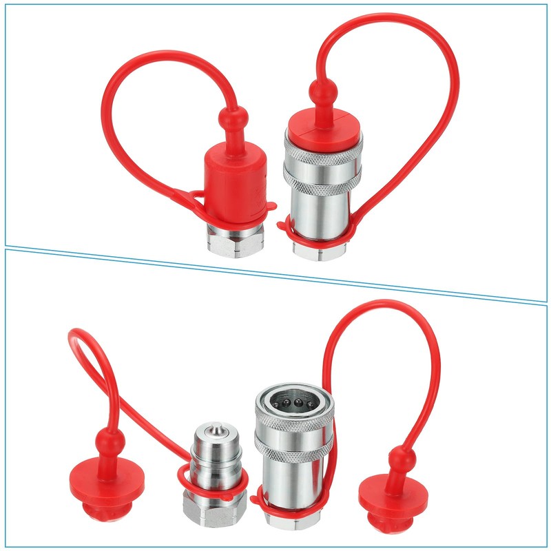PATIKIL 1/2" NPT ISO-A Hydraulic Quick Disconnect Coupling, 1 Set