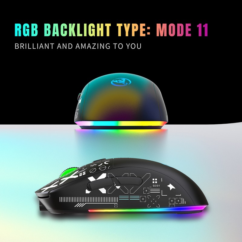 HXSJ Keyboard and Mouse Combo Wired K68 RGB Streamer Mini