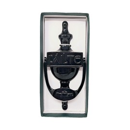 Exclusively Irish Claddagh Door Knocker for Front Door Celtic Brass Knocker Gift for Home 8'' (Black Brass)