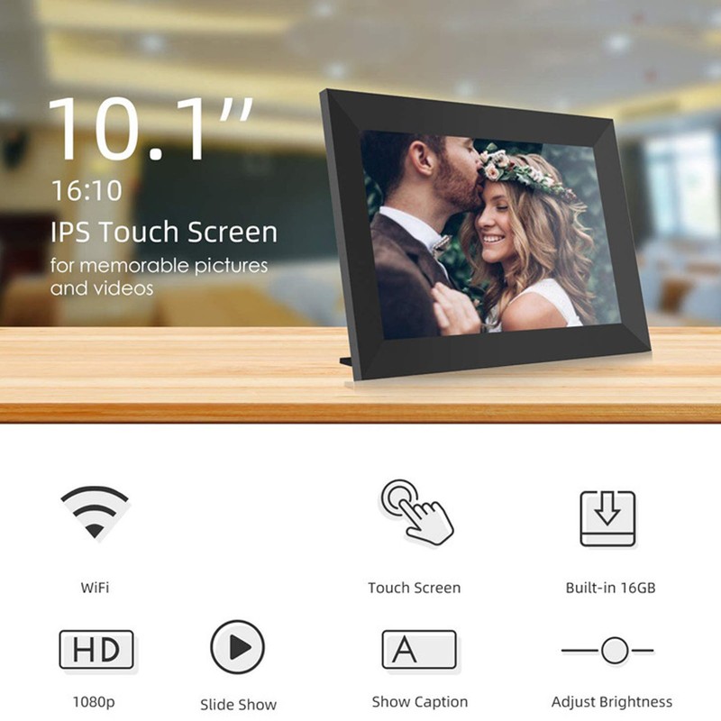 Digital Photo Frame 10.1 Inch HD Touchscreen APP Control WiFi