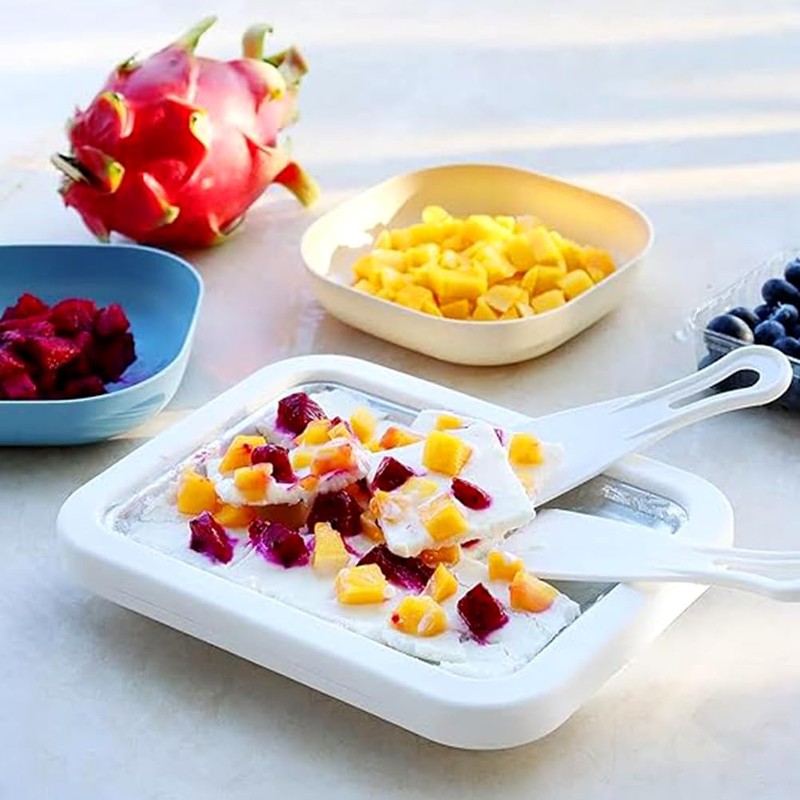 Ice Cream Roller Maker, Mini Freezable Roll Plate Stainless Steel