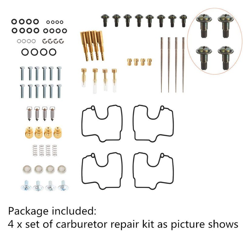 labwork 4-Pack Carb Carburetor Repair with Gasket Jets Kits Replacement