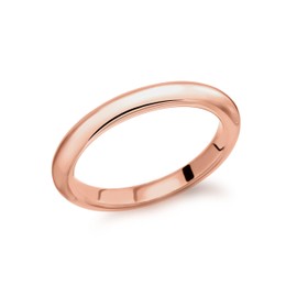 Tuscany Silver Damen Sterling Silber Rotgold Vergoldet Plain Band Ring 57 (18.1) mm