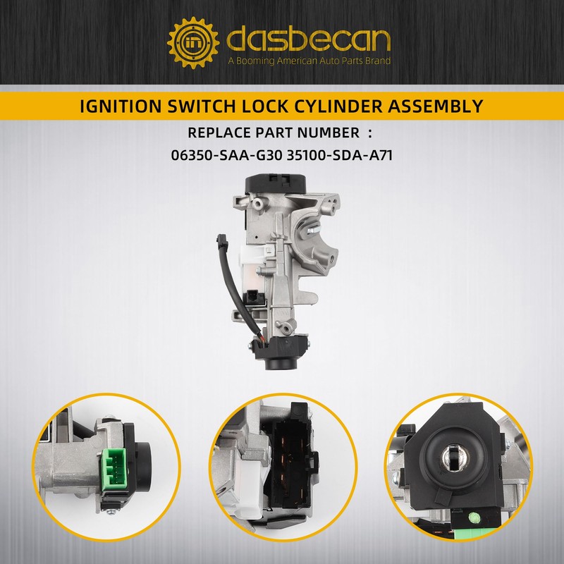 Dasbecan Ignition Switch Lock Cylinder Assembly with Door Lock Cylinders