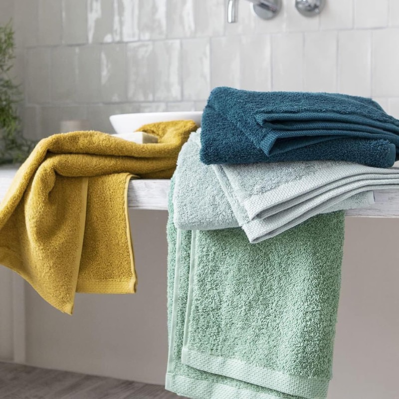 ESSIX Plain Cotton Bath Towel, Aqua, 55 x 100 cm