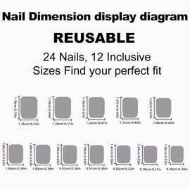 JUSTOTRY 24 Pcs Plum Solid Short False Nails Square Pattern,Glossy Red Press on Nails Short,Pretty Fake Nails Medium,Squoval Stick on Nails for Women and Teens Nails Art