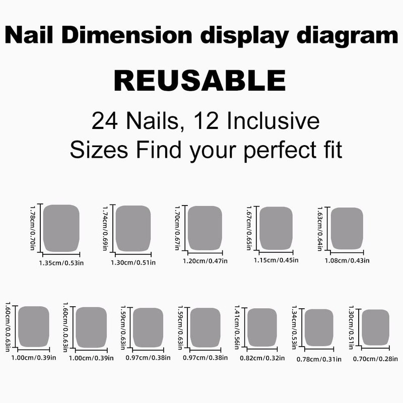 JUSTOTRY 24 Pcs Plum Solid Short False Nails Square Pattern,Glossy