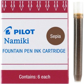 Pilot Namiki IC50 - Cartucho de tinta para pluma estilográfica, Sepia, Pacquete 6