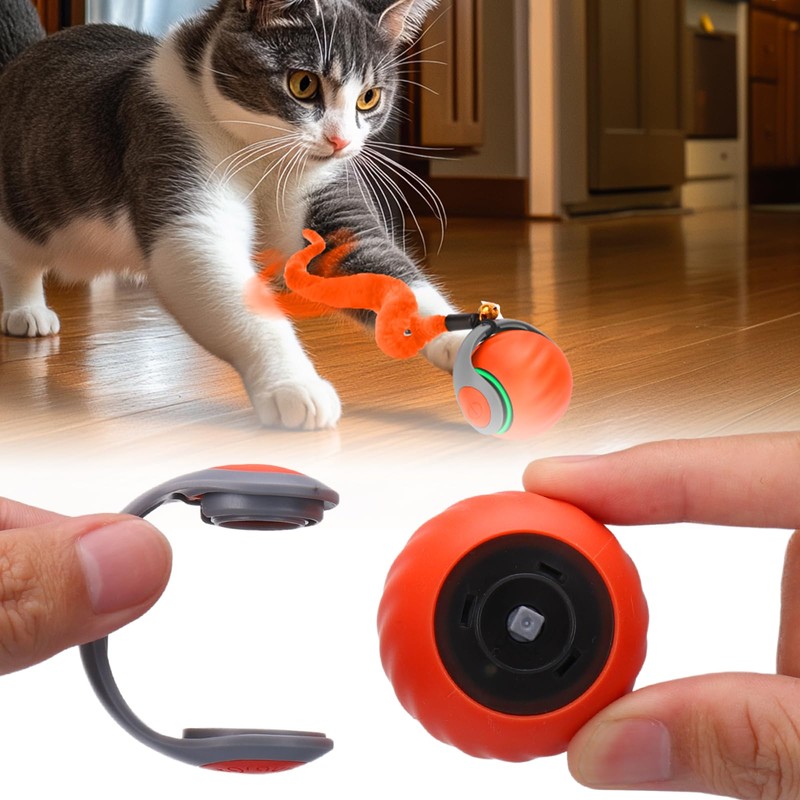 Mity rain Replacement Cover for Speedy Interactive Cat Toy Orange
