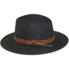 Harrys-Collection Rollable Hat with Wide Brim Brown Fabric Ribbon in