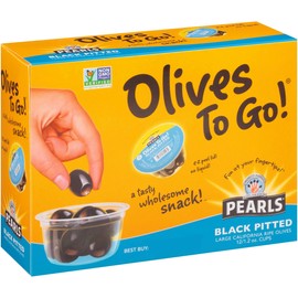 Pearls Olives Black Ripe Cups 1.2 oz. Pack of 12 (8 count)
