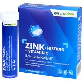Gesund Leben Zink+Histidin+Vitamin C Brausetabletten, 3X10 S
