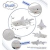 DolliBu Plush Shark Stuffed Animal - Soft Fur Huggable Marine