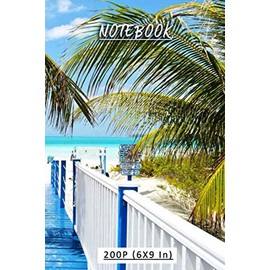 Beach Walkway: Notebook, Wide lined Notebook (6" x 9" inches) Journal, Beautiful Beach Walkway - 200 pages