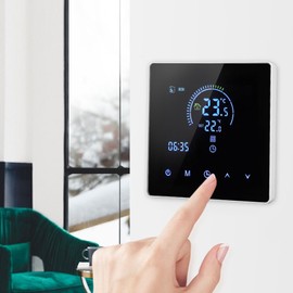 Programmable Thermostat, 3500W Maximum Temperature Controller 5‑60℃ Setting LCD Digital Remote APP Control Tools for Tuya AC90V‑240V, Home Programmable Thermostats (Normal Type)