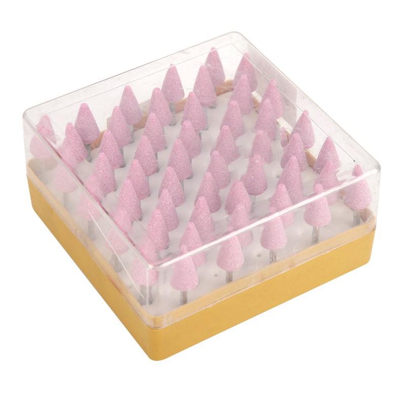 50 Pcs Grinding Bits Ceramic Triangular Cone Aluminum Oxide Grinding