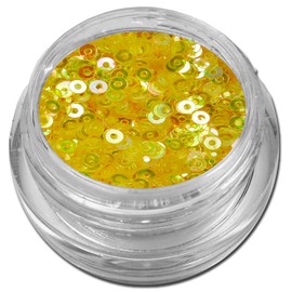 Glitter Donuts Circles Curls Glitter Nail Art Yellow