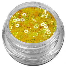 Glitter Donuts Circles Curls Glitter Nail Art Yellow
