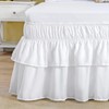 RIMELA Ruffle Bed Skirt White Full 14 Inch Drop, Elastic