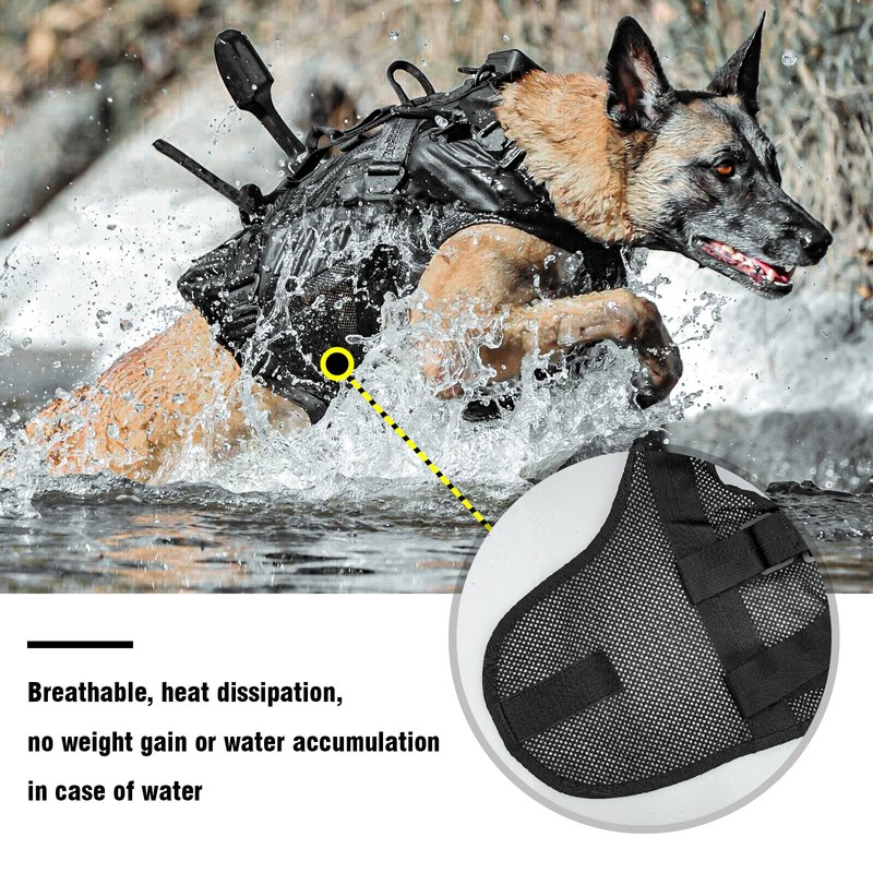 PETAC GEAR Tactical Dog Harness No Pull for Large Working