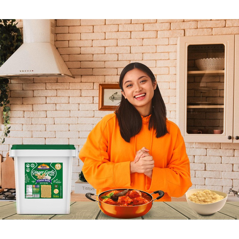 Rani Ginger Garlic Cooking Paste 176oz (11lbs) 5kg Bulk ~