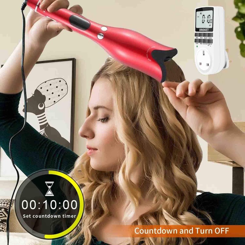 ORIDGET Digital Electrical Timer Plug Socket with 18 On-Off Programs,
