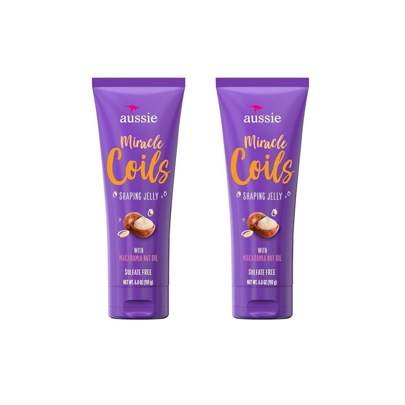 Aussie Miracle Coils Shaping Jelly 6.8 Ounce Tube (Pack of