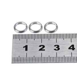 Joyzan Fishing Split Rings, Snap Rings Split Rings Stainless Steel Split Ring Bait Ring for Fishing Double Snap Fishing Bait Fishing Accessories Hooks Bait Connection Rings Lead Connector Rings Kit