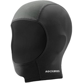ROCKBROS Cooling Ice Silk Mask Skull Cap Helmet Liner Balaclava Mask UV Protection Under Helmet Liner Black