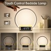 WILIT Bedside Lamp with Alarm Clock,Touch Lamp with Wireless Charger,Nightlight