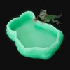 Large Reptile Food Water Rock Bowls,Luminous Amphibian Feeding Dish,Resin Rock