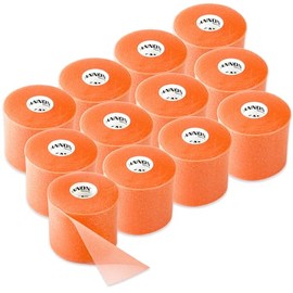 Cannon Sports Pre-Wrap 12-Pack 30 Yards Each Roll 12 Rolls Athletic Tape Wraps (Orange)