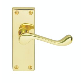 Carlisle Brass CBS55 Victorian Door Handle-Scroll, Polished Brass, 120 x 40 mm