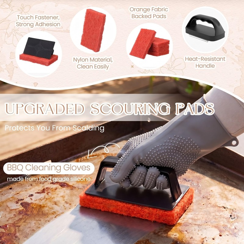 Singhoow 18 Pieces Griddle Cleaning Kit for Blackstone Flat Top