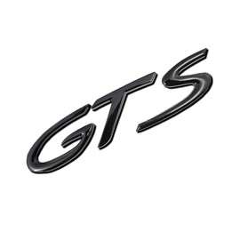 MCK Auto - GTS Black Glossy Tailgate Logo Rear Emblem Tuning Modification for 911 Carrera Boxster Cayman Macan Cayenne Panamera