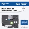 Brother Genuine P-Touch TZE-FX231 Tape, 1/2" (0.47") Wide Flexible-ID Laminated