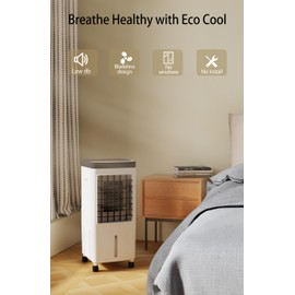 MOFBEAWK 3-IN-1 Evaporative Air Cooler,Portable Air Conditioners with Utral-Quiet,No windows needed & Dual control,Easy Install Ideal for Room/Office