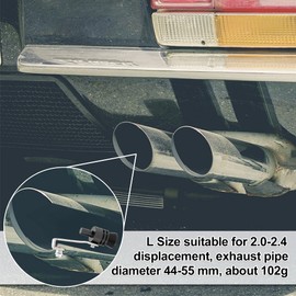 X AUTOHAUX 2pcs L Size Universal Car Turbo Sound Exhaust Muffler Black