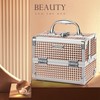FRENESSA Makeup Case Train Case Portable Makeup Box with Mirror