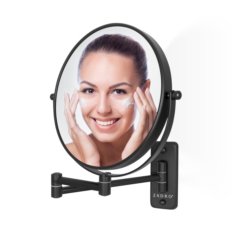 Zadro 7" Wall Mounted Wardrobe, Vanity Makeup Mirror with Magnification