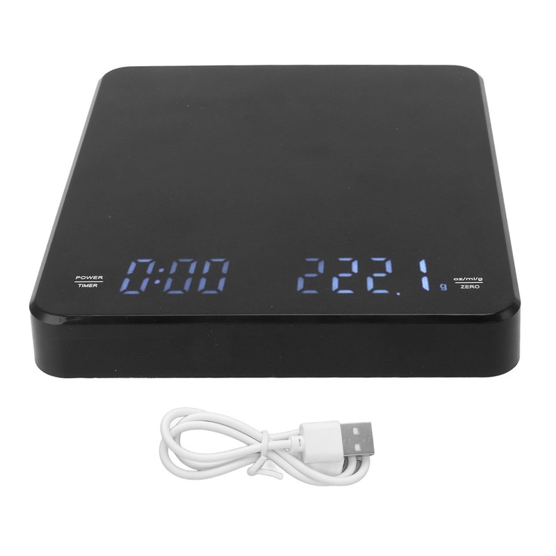 Coffee Scale USB Charging Auto Zero Clearing High Accuracy LED